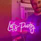 Let's Party LED-Neonschild für Bar und Club