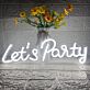 Let's Party LED-Neonschild für Bar und Club