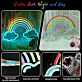 Regenbogen mit Wolken LED-Neonschild für Kinderzimmer und Wohnzimmer