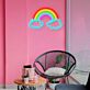 Regenbogen mit Wolken LED-Neonschild für Kinderzimmer und Wohnzimmer