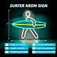 Surfer mit Surfbrett LED-Neonschild Wohnzimmer Bar
