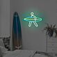 Surfer mit Surfbrett LED-Neonschild Wohnzimmer Bar