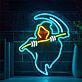 Sensenmann LED-Neonschild für Bar oder Gaming Zimmer