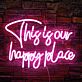 This is our happy place LED-Neonschild für Hochzeit Fotohintergrund