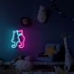 zwei Katzen Silhouette LED-Neonschild Wohnzimmer Schlafzimmer