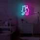 zwei Katzen Silhouette LED-Neonschild Wohnzimmer Schlafzimmer