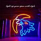 heulender Wolf mit Mond LED-Neonschild Wohnzimmer Bar