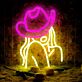 Frau mit Cowboyhut LED-Neonschild für Bar und Wohnzimmer