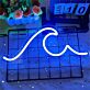 Meereswelle LED-Neonschild Wohnzimmer Bar