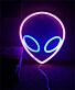Elevate Your Space: Alien Head LED Neon Sign Perfect for Home Decor, Office Vibes, or Cosmic-Themed Parties.