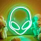 Elevate Your Space: Alien Shape LED Neon Sign for Trendy Home Decor, Cool Office Ambiance, and Unique Bar Atmosphere