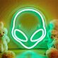 Alienkopf LED-Neonschild für Gaming Zimmer