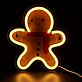 Lebkuchenmann LED-Neonschild für Weihnachten Wohnzimmer