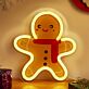 Lebkuchenmann LED-Neonschild für Weihnachten Wohnzimmer