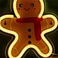Lebkuchenmann LED-Neonschild für Weihnachten Wohnzimmer