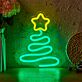 Weihnachtsbaum mit Stern LED-Neonschild Wohnzimmer Weihnachtsdeko