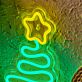 Weihnachtsbaum mit Stern LED-Neonschild Wohnzimmer Weihnachtsdeko