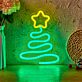 Weihnachtsbaum mit Stern LED-Neonschild Wohnzimmer Weihnachtsdeko