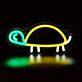 Schildkröte LED-Neonschild für Kinderzimmer und Wohnzimmer