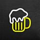 Bierkrug mit Schaum LED-Neonschild für Bar und Kneipe