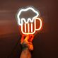 Bierkrug mit Schaum LED-Neonschild für Bar und Kneipe