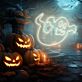 Geisterfigur LED-Neonschild für Halloween Party
