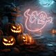 Geisterfigur LED-Neonschild für Halloween Party