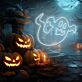 Geisterfigur LED-Neonschild für Halloween Party