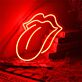 rote Lippen mit herausgestreckter Zunge LED-Neonschild für Bar Club