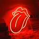 rote Lippen mit herausgestreckter Zunge LED-Neonschild für Bar Club