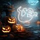 Geisterfigur LED-Neonschild für Halloween Party