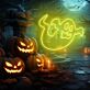 Geisterfigur LED-Neonschild für Halloween Party