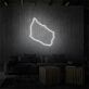 Inselumriss LED-Neonschild Wohnzimmer Büro