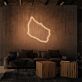 Inselumriss LED-Neonschild Wohnzimmer Büro