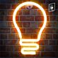 Glühbirne LED-Neonschild Wohnzimmer Büro