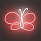 Schmetterling LED-Neonschild für Wohnzimmer und Kinderzimmer