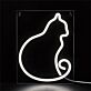sitzende Katze Silhouette LED-Neonschild Wohnzimmer Schlafzimmer