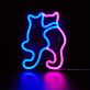 zwei Katzen Silhouette LED-Neonschild Wohnzimmer Schlafzimmer