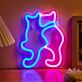 zwei Katzen Silhouette LED-Neonschild Wohnzimmer Schlafzimmer