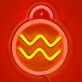 Weihnachtskugel mit Wellenmuster LED-Neonschild