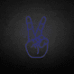 Hand mit Victory Zeichen LED-Neonschild für Wohnzimmer Schlafzimmer