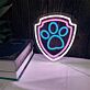 Pfotenabdruck im Schild LED-Neonschild für Haustierladen Tierarztpraxis