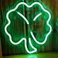 Vierblattkleeblatt LED-Neonschild Wohnzimmer Bar