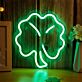 Vierblattkleeblatt LED-Neonschild Wohnzimmer Bar