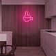 Kaffeetasse mit Dampf LED-Neonschild Küche Café