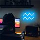 Wassermann Sternzeichen Symbol LED-Neonschild für Wohnzimmer Schlafzimmer