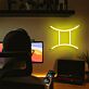 Zwilling Sternzeichen Symbol LED-Neonschild Wohnzimmer Schlafzimmer