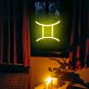 Zwilling Sternzeichen Symbol LED-Neonschild Wohnzimmer Schlafzimmer