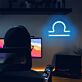 Waage Sternzeichen Symbol LED-Neonschild Wohnzimmer Schlafzimmer