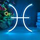 Brighten Your Space with Versatility: Constellation Pisces LED Neon Sign for Bars, Weddings, and Home Ambiance.